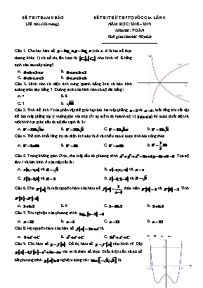 Đề thi thử THPT Quốc gia lần II môn Toán - Năm học 2018-2019 (Có đáp án)